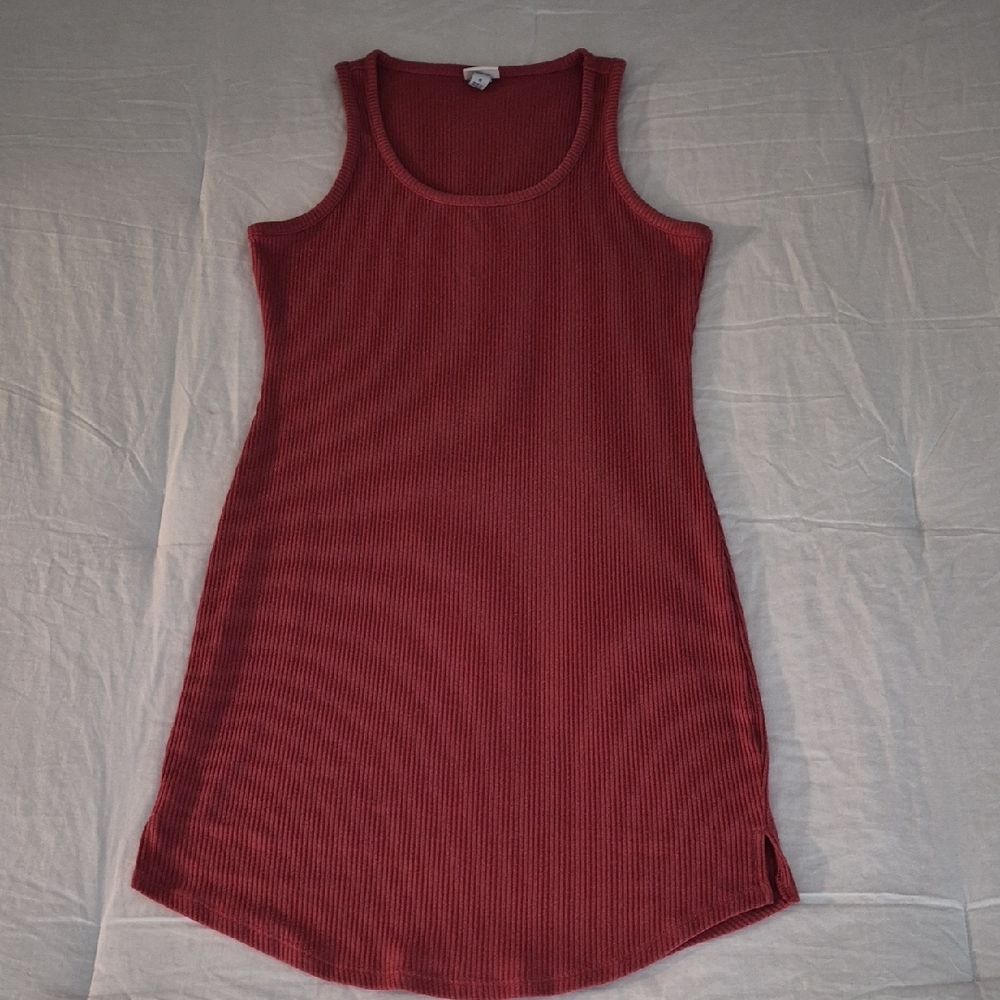 a new day Ribbed Tank Dress in Dark Blush